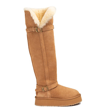 UGG Tall Krisha Belt Platform Boots