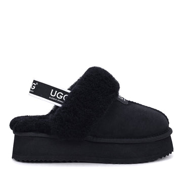 Premium Platform Fluffy Ugg Scuff