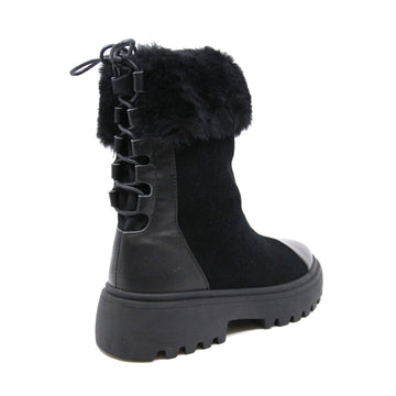 Short Furry Uggs short boots with a fluffy collar view 8