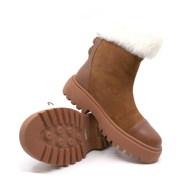 Short Furry Uggs short boots with a fluffy collar view 5