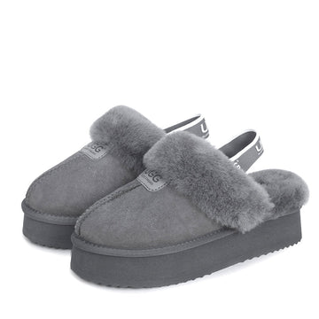 Premium Platform Fluffy Ugg Scuff