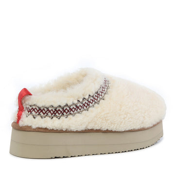 Fluffy Taz Platform Ugg Slippers