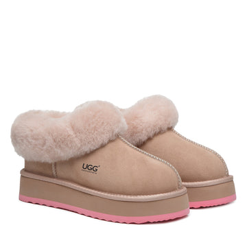 Platinum Platform Ugg Slippers