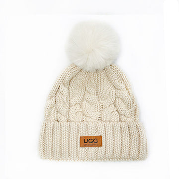 Platinum PomPom Beanie Uggs