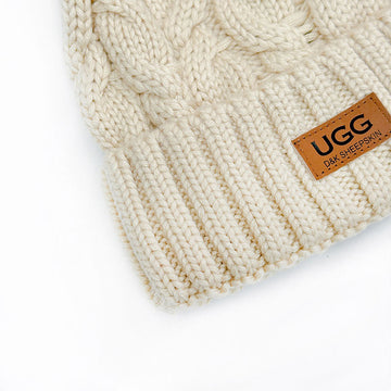 Platinum PomPom Beanie Uggs